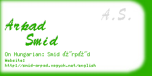 arpad smid business card